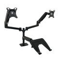 Full Aptop Holder Stand and Motion Dual Arm Monitor Support 32 Inch